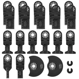 20PCS Oscillating Saw Blades Set, Wood/Metal Universal Multitool Saw Blades Fit Bosch, Fein Multimaster, Black&Decker, Ryobi, Milwaukee, Rockwell, Portcable, WORX, Ridgid, Chicago