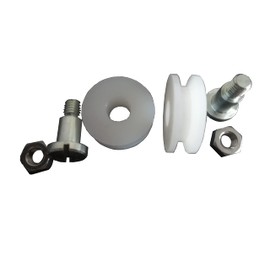 GAO Flora 2 castors greenhouse door POM diameter 25 mm with nut and bolt made of stainless steel