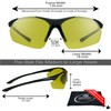 proSPORT Polarized Sunglass Yellow Tint Men Women Sport Night Vision
