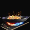 Happyyami Frying Concave Pan Stainless Steel Griddle Concave Discada Disc
