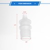 VekAuto 4pcs Plastic Hose Barb Fitting 3/4" to 5/16" Barbed