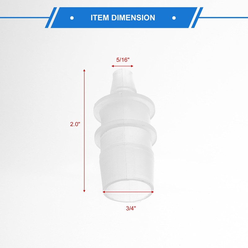 VekAuto 4pcs Plastic Hose Barb Fitting 3/4" to 5/16" Barbed