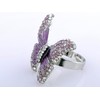 Alilang Butterfly Purple Enamel Crystal Synthetic Amethyst Rhinestone Spring Fashion