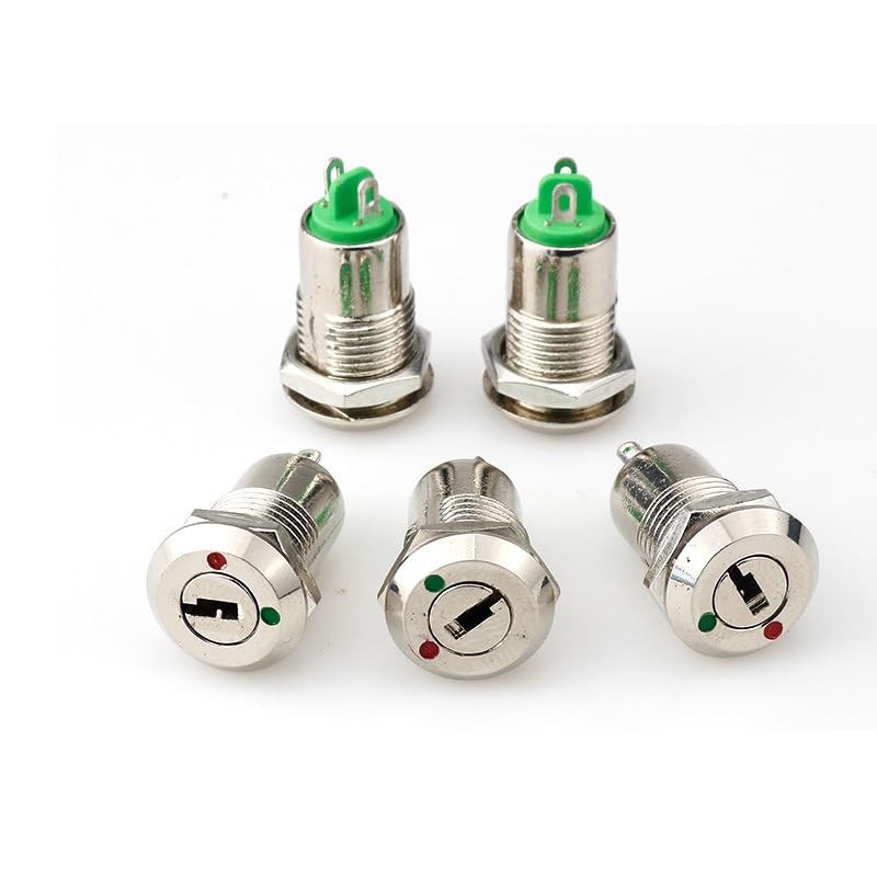 ThtRht 3 Pack Mini Electric Key Switch ON-Off 2 Position