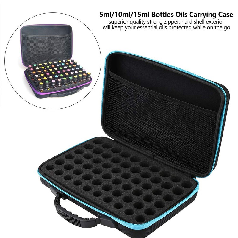 Essential Oil Carrying Case, Hard Case for 60 Bottles, External