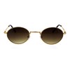 Unisex Classic Design Sunglasses Oval Metal Frame Spring Hinge UV400