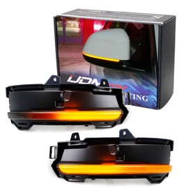 iJDMTOY Smoked Lens Dynamic Sequential Blink/Flow Full LED Side Mirror Turn Signal Light Assembly Kit Compatible With 2017-up Discovery Sport and 2018-up Range Rover Velar
