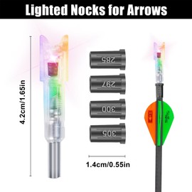 Vcxaykey 3PCS Lighted Nocks for Arrows, Universal Fit for Crossbow Bolts with .285”/.297”/.300”/.305” Bushings, Highly Visibility LED Arrow Nocks, Bowstring Activated on-Off Switch (Mix)