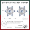 Glintara 925 Silver Christmas Stud Earrings, 925 Sterling Silver Christmas