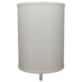 FenchelShades.com 11" Top Diameter x 11" Bottom Diameter 15" Height Cylinder Drum Lampshade USA Made (Burlap Off White)