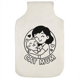 'Cat Mum' Hot Water Bottle Cover (HW00041771)