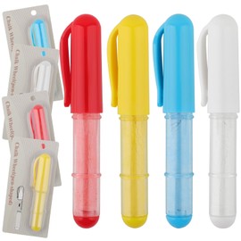 SINSETU 4 PCS Sew Fabric Chalk Markers, Fabric Chalk Pencil for Sewing and Quilting, Crafting, Erase Tailors Liner Pen for Cloth, Leather (Red/Yellow/White/Blue)