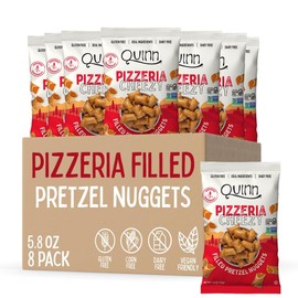 Quinn Pizzeria Cheezy Filled Pretzel Nuggets - Made with Real Ingredients, Whole Grain Sorghum, Sea Salt, Vegan, Gluten Free, Dairy Free, Non-GMO - 5.8 Oz (Pack of 8)