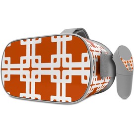 Decal Style Skin Wrap Compatible with Oculus Go Headset - Boxed Burnt Orange (Oculus NOT Included)