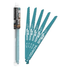 ODACHI Reciprocating Saw Blade Bi-Metal Cobalt M42 Sabre Saw Blades for Wood Demolition 9-Inch 6TPI 5-Pack