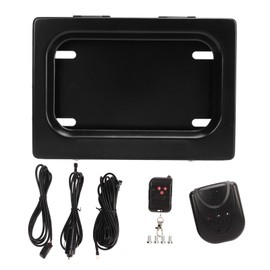 Aramox Electric License Plate Holder, Automatic License Plate Bracket Holder Frame with Remote Control Rolling Curtain Universal for US Standard Motorcycles