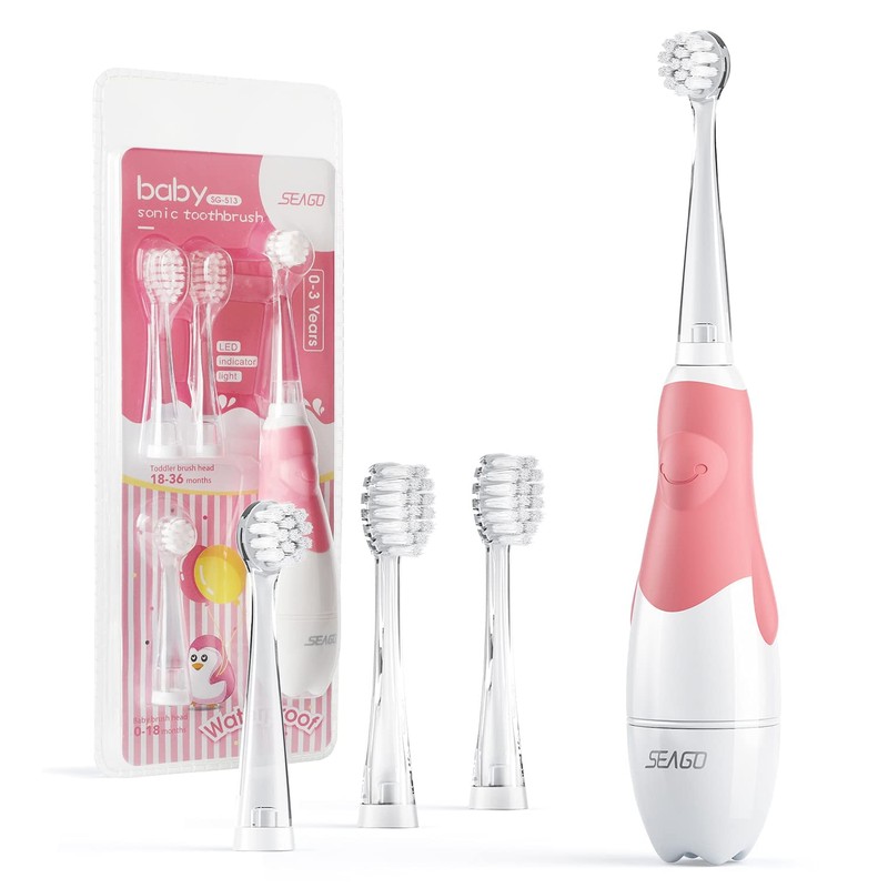 SEAGO SG513 ROSA Spazzolino sonico per bambini, rosa, 1xAA 1,5V