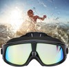 Electroplated Large Frame Swim Goggles Anti Fog Silicone Swimming High