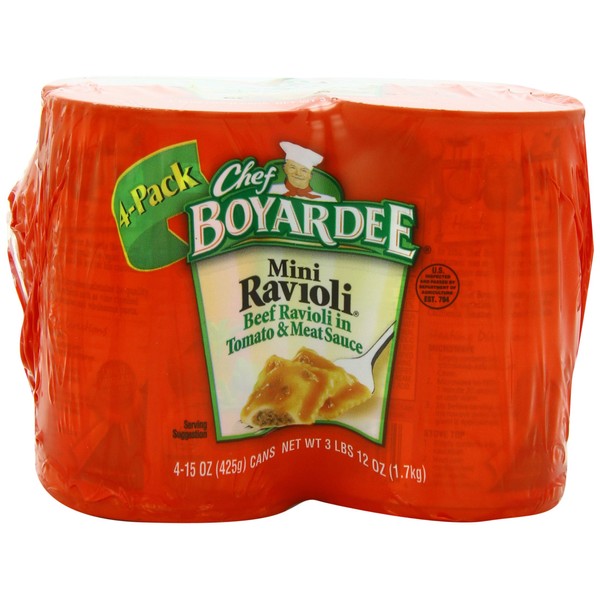 Chef Boyardee Mini Ravioli, 15 oz, 24 Pack