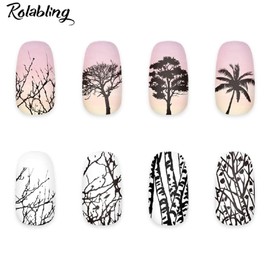 Rolabling Tropical Scenery Nail Art Stamping Plates - Stamping Templates Image Plate Stencil Tool (NA018)
