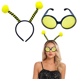 LXONTSG Bee Headband Set, 2 Pieces Bee Party Headband, Bee Costume Women, Bee Headband Children, Bee Party Headband Set, Bee Headband for Children and Adults, Carnival Costume Accessories