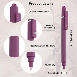 RIANCY Pens Coloring pens Gel Ink Pens Fine Point Colored pens Set for Journaling Note Taking, 0.5mm Retractable Japanese Pen Office School Supplies Gifts 10Pack