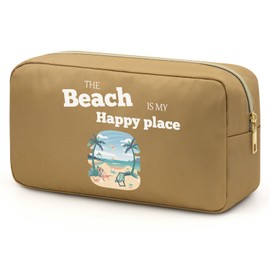 Beach Lovers Gifts Beach Cosmetic Bags Beach Trip Gifts Waterproof Travel Bags Beach Makeup Bag Beach Accessories Gifts for Beach Lovers Coworker Sisters Mom Beach Themed Gifts Women