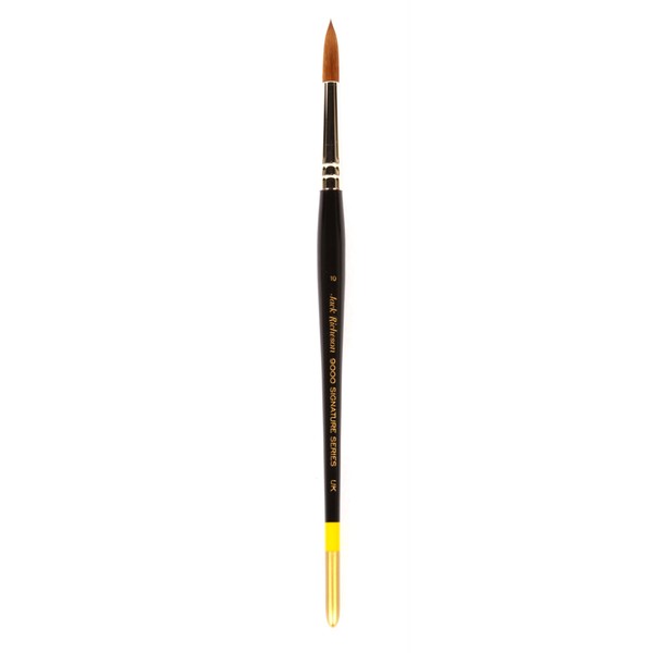Jack Richeson 9000 Series Synthetic Short Handle Watercolor Round Brush, Size 10