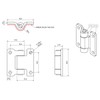 Stainless Steel Pressed Hinge Heavy Duty 58x59mm Industrial Door Hatch