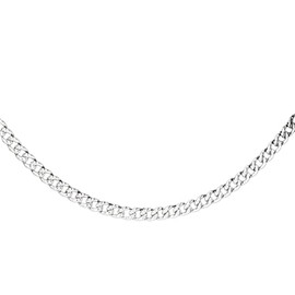 Depesche 11783-003 Collana a maglie larghe, argentata, lunghezza variabile (42 cm + 5 cm), ideale come piccolo regalo
