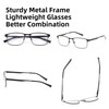 FoxMook 5-Pack Reading Glasses for Men Women Spring Hinge Readers