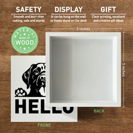 Labrador Dog Sign Desk Decor, Dog Lover Decor for Home Office Dog Living Room Entryway Table Decoration Wooden Sign Black Labrador Dog Gifts for Women Men Dog Lover Owner Dad Mom