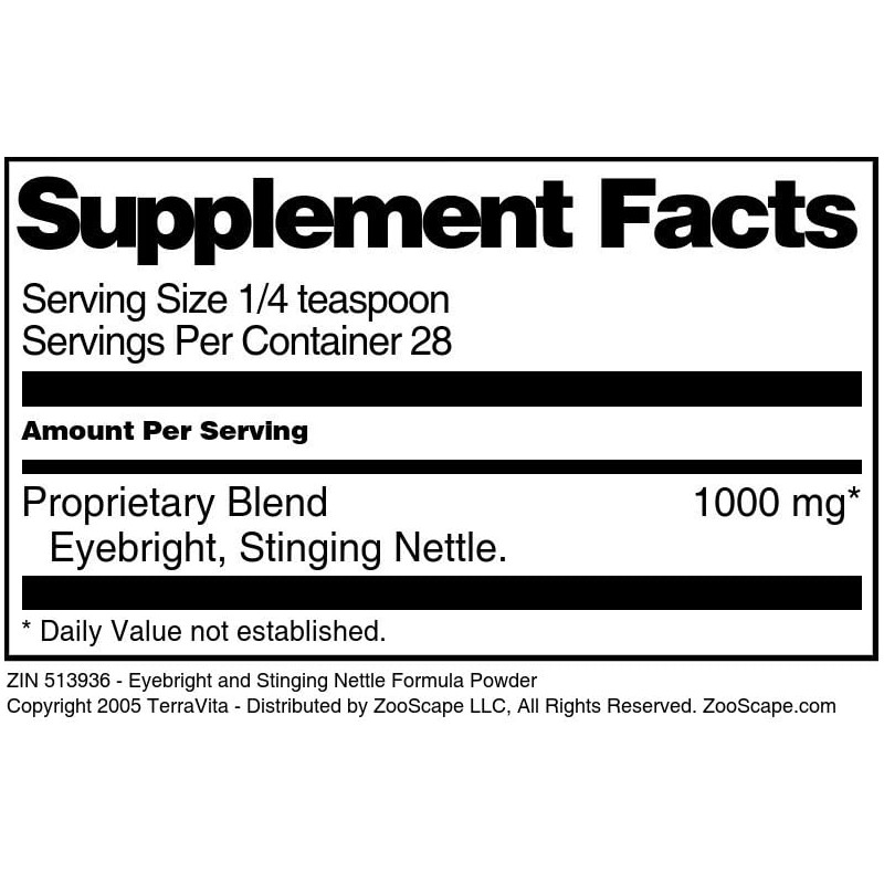 Eyebright and Stinging Nettle Formula Powder (1 oz, ZIN: 513936)