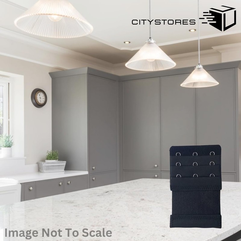 citystores® 3 Pack Black 3-Hook Bra Extender Adjustable Bra Strap