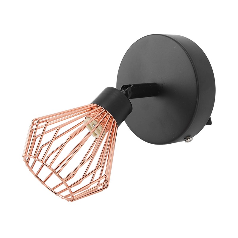 Wall Mounted Lamp Holder 180 Degrees Adjustable Metal Wall Lamp