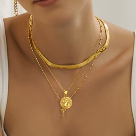 GOLDCHIC JEWELRY Gold Plated Chinese Zodiac Ronnie The Rat Pendant Charm Necklace, Year of the Rat Chinese Zodiac Medallion Necklace Hypoallergenic