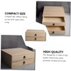 Cabilock Wooden Box Drawer Sundries Organizer Container Multipurpose Desktop Box