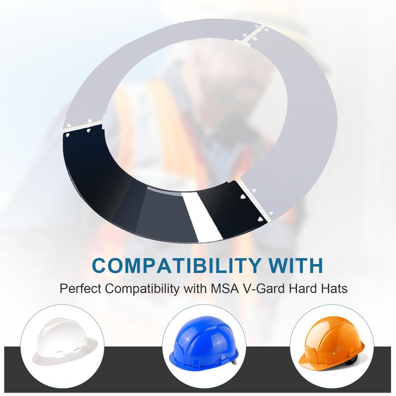 Hard Hat Sun Shade Visor Compatible with Standard MSA V-Gard