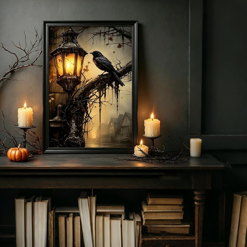 Gothic Crow Diamond Art Kits for Adults, Arts and Crafts