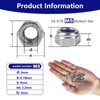 M5 Nylock Nuts - Stainless Steel Hex Lock Nuts, Self-locking,