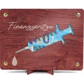 Finanzspritze Geldgeschenk - XL Geburtstagskarte aus Holz inkl. Ständer | Geldgeschenke Geburtstag, Geld Geschenk Geburtstag, Geldgeschenk Geburtstag, Geldgeschenke Verpackung, Geburtstagskarte