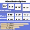 6"/8"/10"/12" Needlepoint Stretcher Bars for Needlework with 100 Tacks, 16PCS