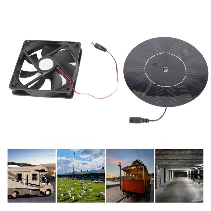 5W Chicken Coop Exhaust Ventilation Fan Monocrystalline Silicon Pet Cat