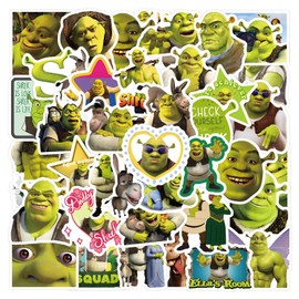 120PCS Monster Cartoon Vinyl Stickers – Shrek Team, Mixed Colorful Designs for Teens & Adults. Waterproof for Skateboards, Bikes, Water Bottles & Sports Gear.