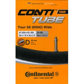 Continental Unisex-Adult Schlauch Tour Wide, Schwarz, One Size