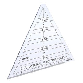 Equilateral Triangle Quilting Ruler,Acrylic High Transparency Triangle Ruler,60 Degree Ruler Acrylic Triangle High for Quilting Tailor