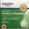 Equate Antibacterial Mint Fresh Denture Cleanser Tablets, 40 count