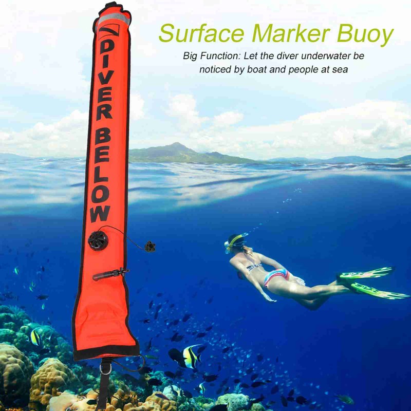 6FT High Visibility Inflatable Scuba Diving SMB Surface Signal Marker