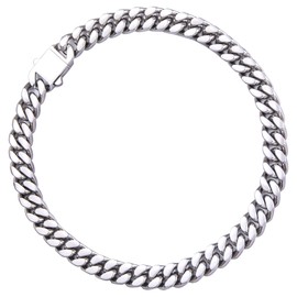 APaztip Stainless Steel Cuban Link Chain for Men Silver Width 5mm & 18inch Length Hip Hop Mens Necklace, Mens Jewelry (Gift Box Included)