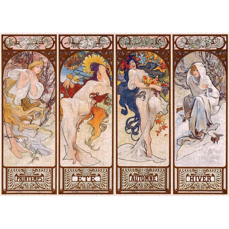 Interdruk PUZ1000A1M Mucha Puzzle, 67 x 48 cm